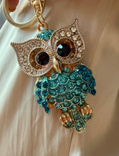 Load image into Gallery viewer, Crystal Encrusted "Wise Owl" Bling Keychain
