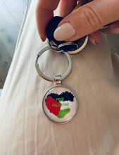 Load image into Gallery viewer, Free Palestine Solidarity Domed Keyring