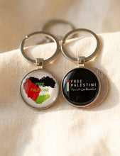 Load image into Gallery viewer, Free Palestine Solidarity Domed Keyring