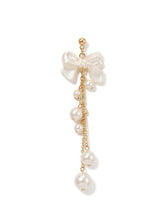 Load image into Gallery viewer, Vintage Bow &amp; Pearl Dangle Earrings