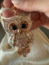 Load image into Gallery viewer, Crystal Encrusted "Wise Owl" Bling Keychain